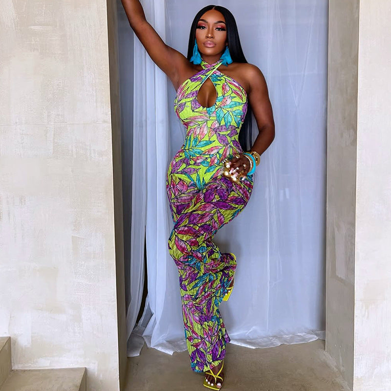The "Gardenia" Halter Backless Jumpsuit