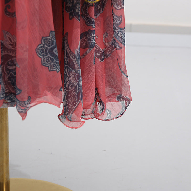 Boho Ruffled Maxi Dress – Elegant Floral Summer Style
