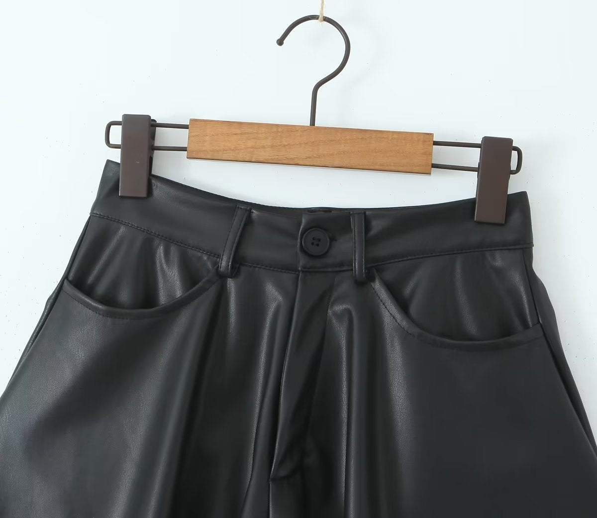 Trendy Faux Leather High Rise Skort – Autumn Winter Essential