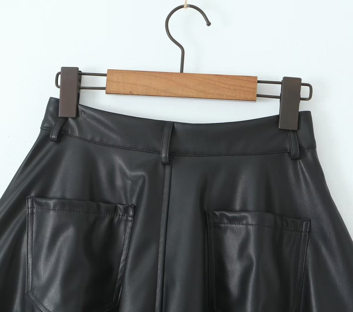 Trendy Faux Leather High Rise Skort – Autumn Winter Essential