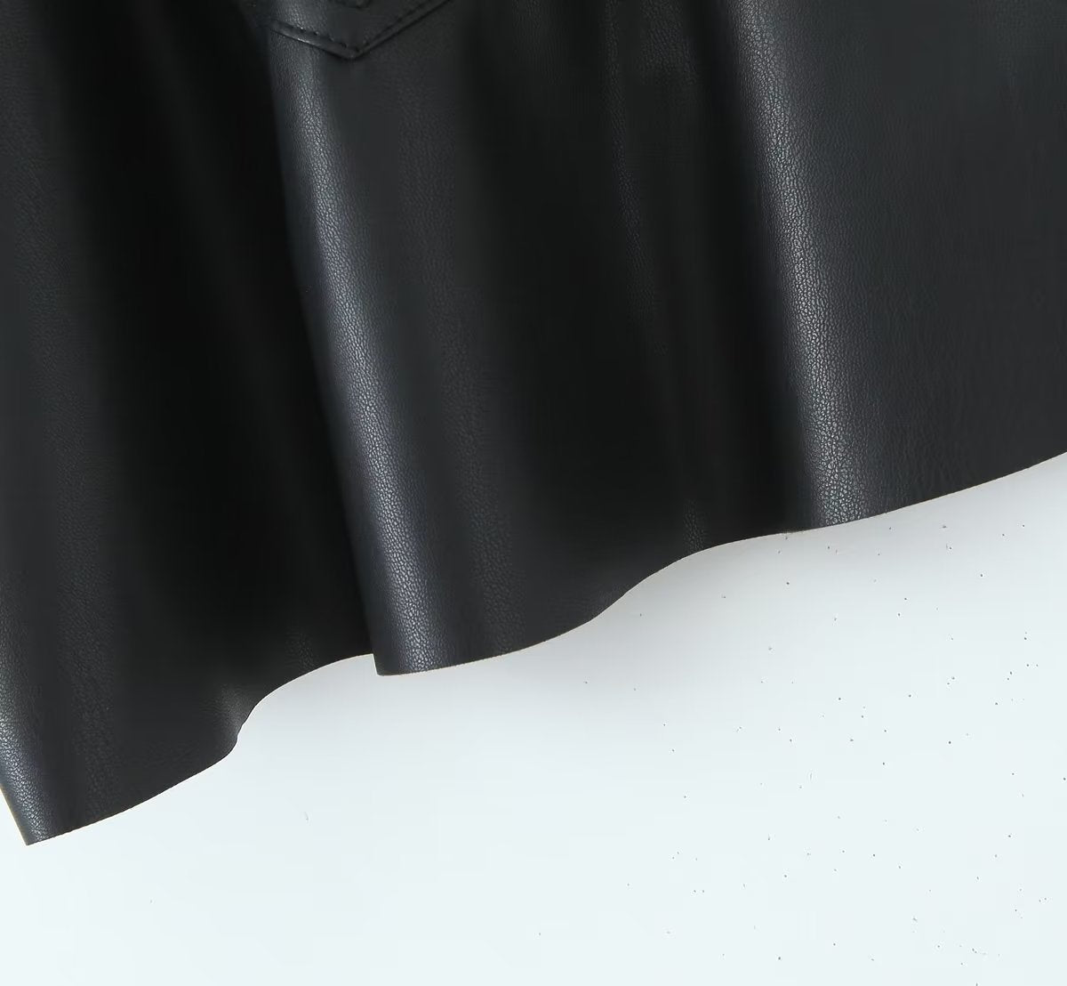 Trendy Faux Leather High Rise Skort – Autumn Winter Essential