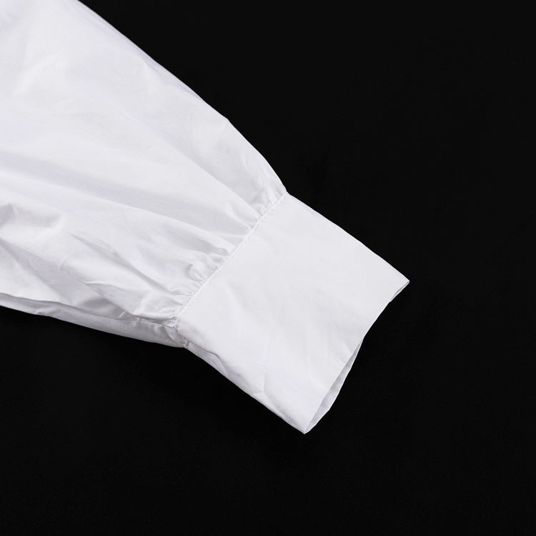 White Elegant Cotton Shirt Dress