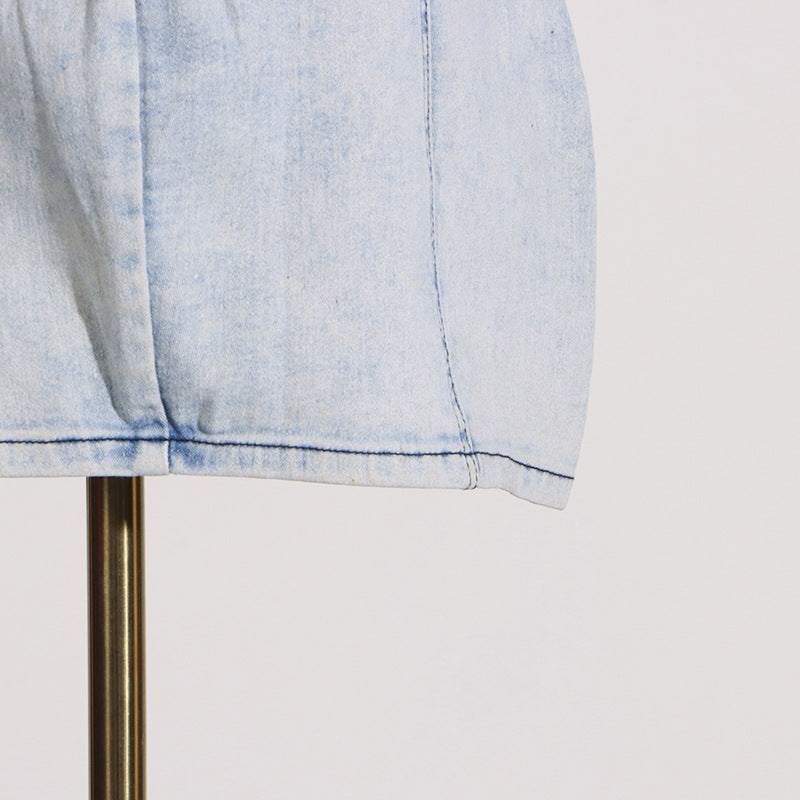 The Ruffled Denim Dress
