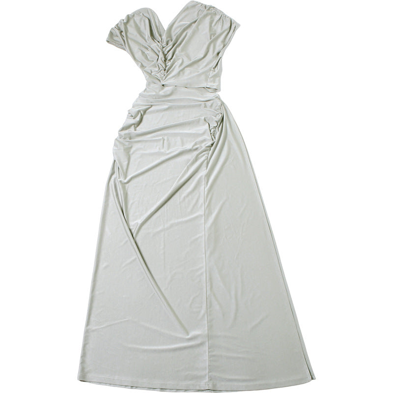Sexy Backless V-Neck Maxi Dress