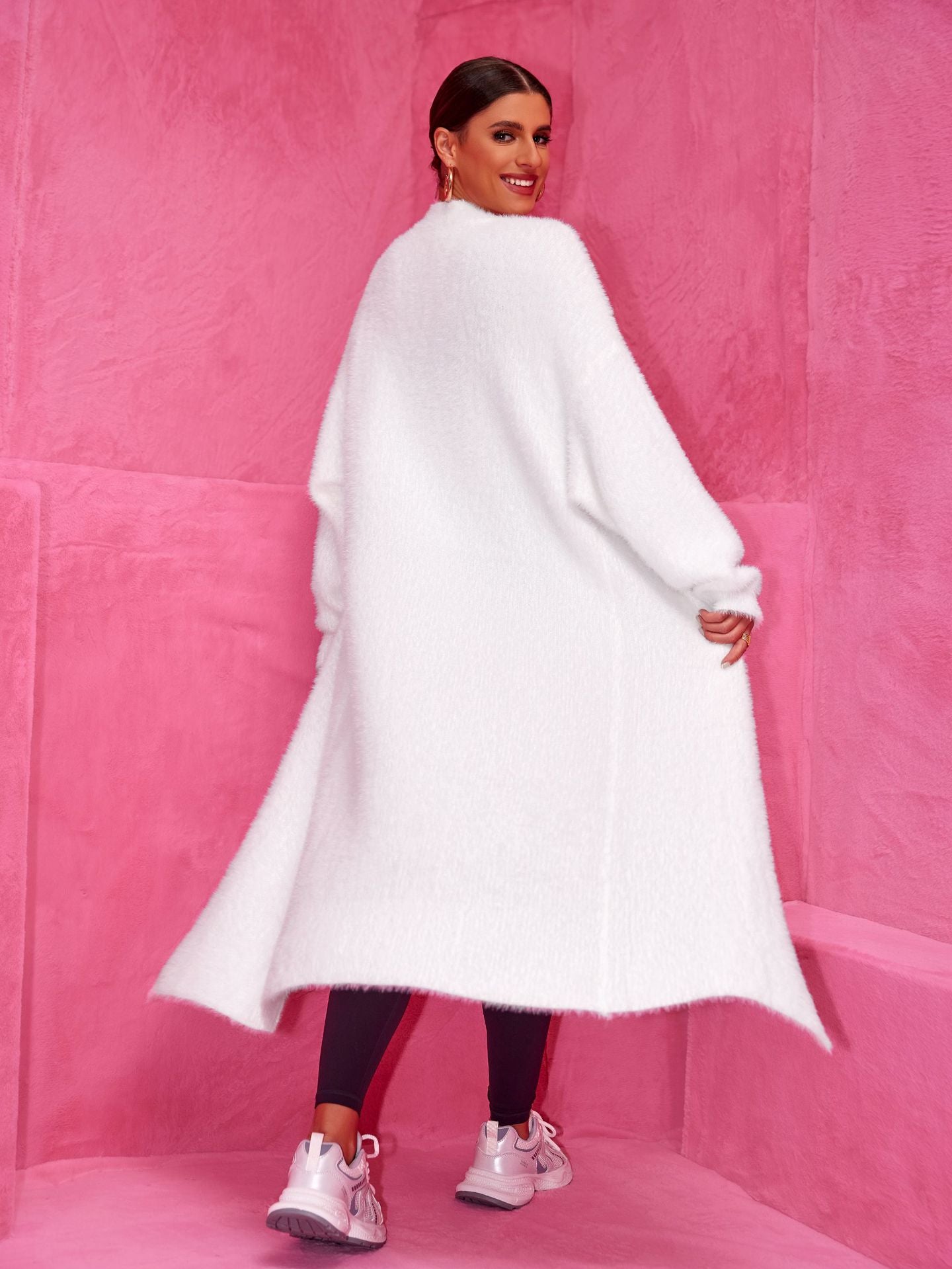 Cozy Chunky Knit Maxi Sweater: Loose Fit Duster Coat Outerwear