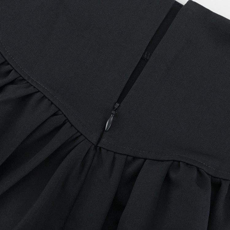Slim-Fit Bow Tie Top & Skirt Suit