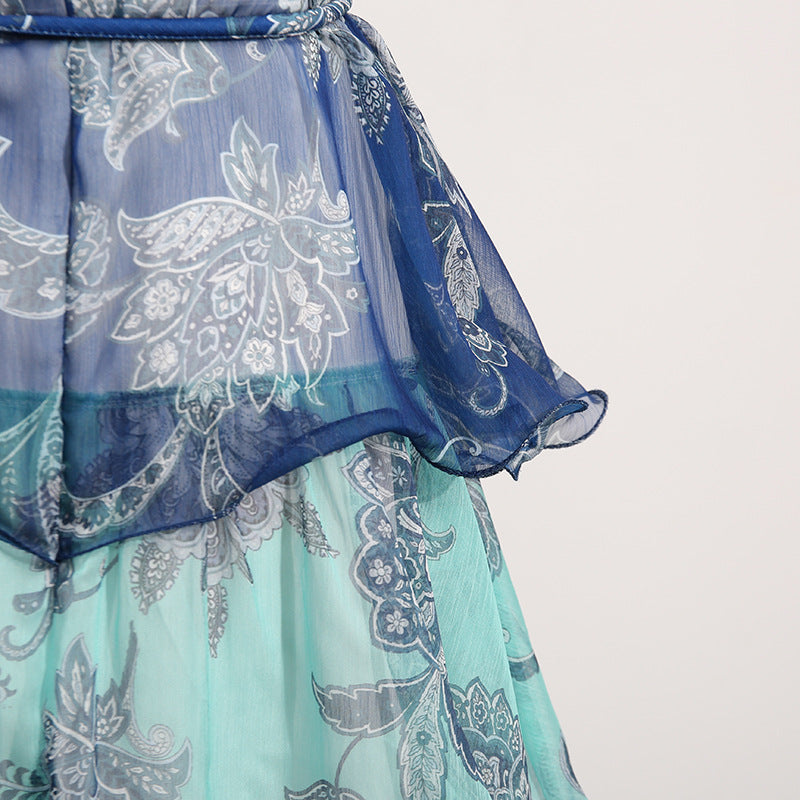 Boho Ruffled Maxi Dress – Elegant Floral Summer Style