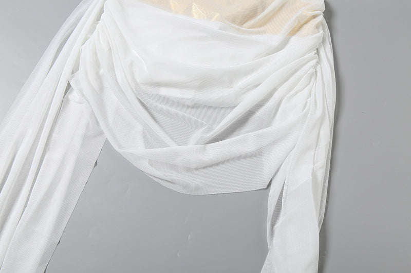 Golden Hour Mesh Bodycon Dress