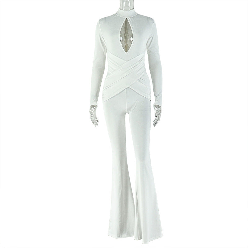 🖤 Aria Cutout Zip-Front Slim Jumpsuit