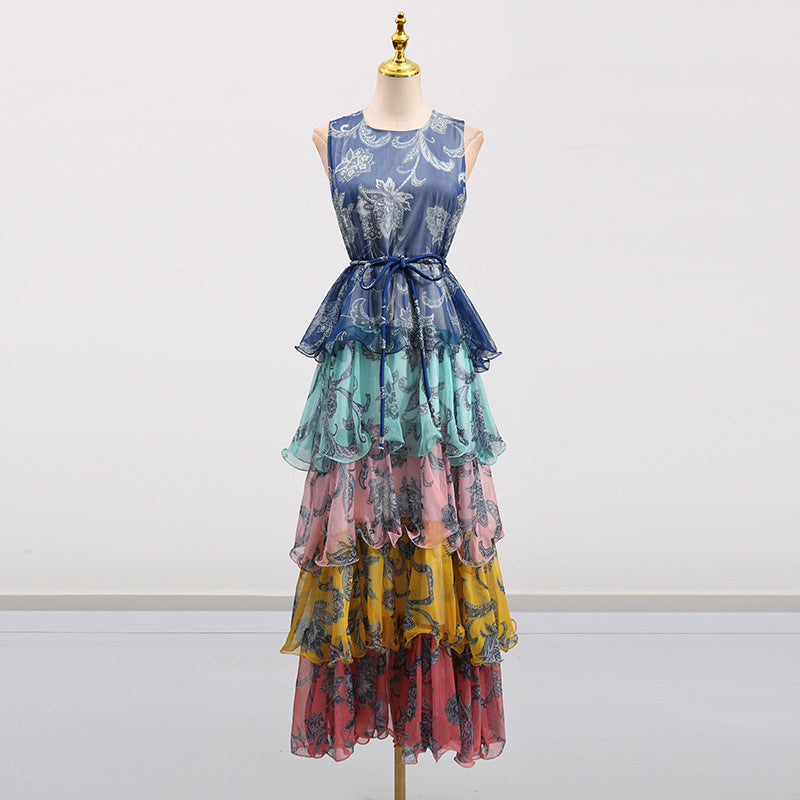 Boho Ruffled Maxi Dress – Elegant Floral Summer Style