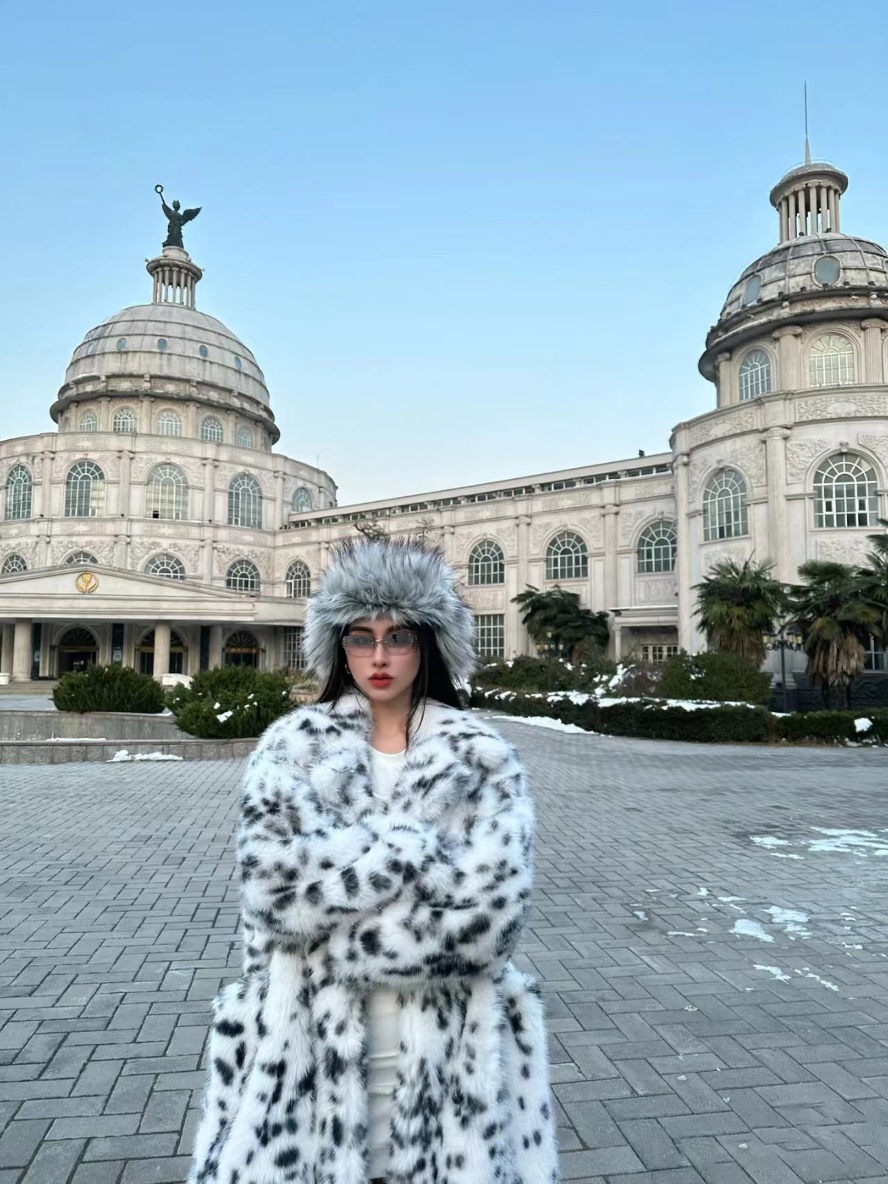 Leopard Print Faux Fur Overcoat