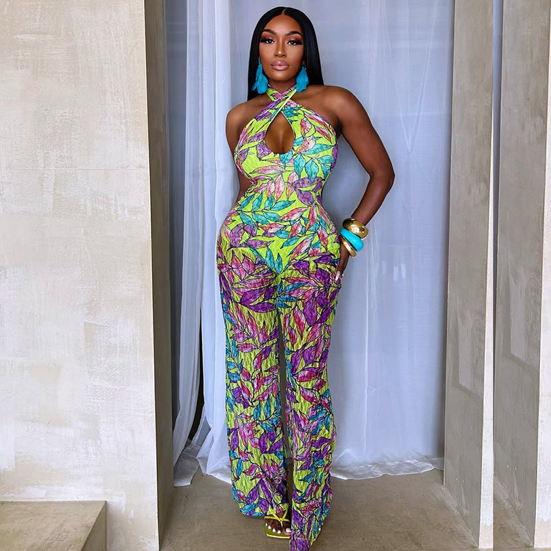 The "Gardenia" Halter Backless Jumpsuit