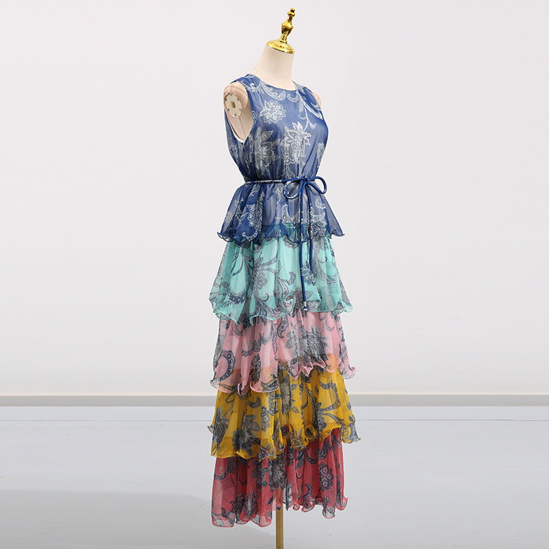 Boho Ruffled Maxi Dress – Elegant Floral Summer Style