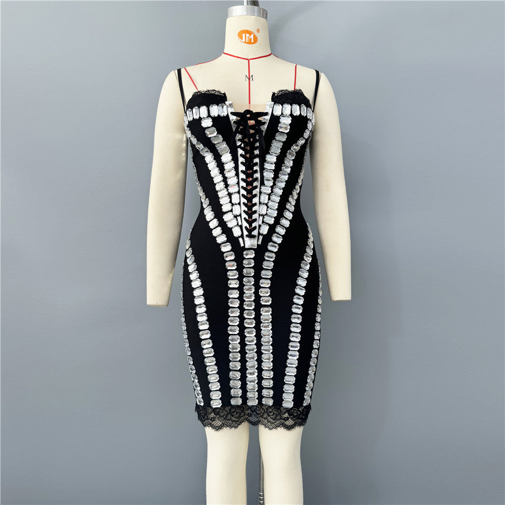 The "Glimmer" Rhinestone Mini Dress