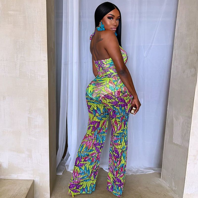 The "Gardenia" Halter Backless Jumpsuit