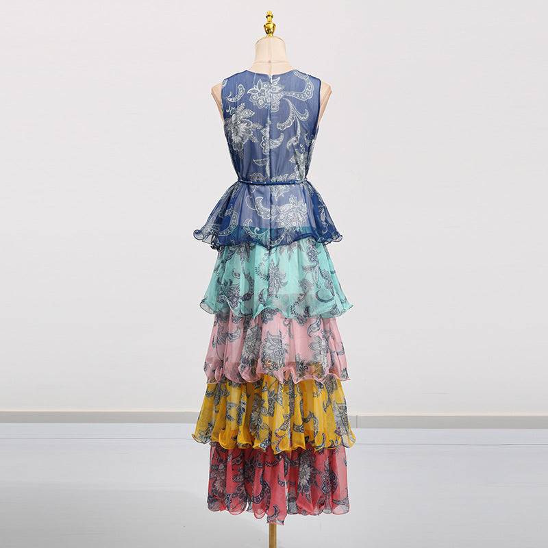 Boho Ruffled Maxi Dress – Elegant Floral Summer Style