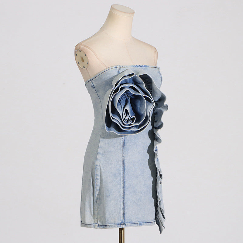 The Ruffled Denim Dress
