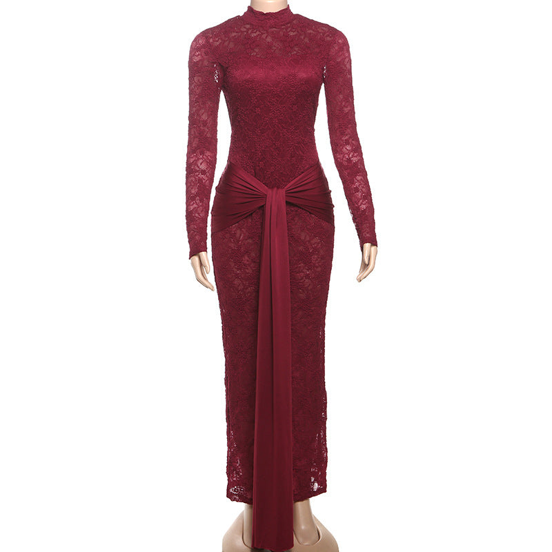 Backless Lace Cutout Party Dress