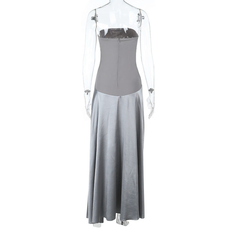 Strapless Satin Bodycon Dress