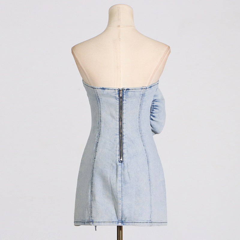 The Ruffled Denim Dress