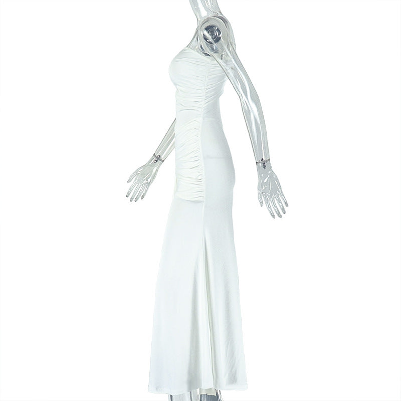 Sexy Elegant Cutout Maxi Dress - Backless Asymmetric Formal Gown