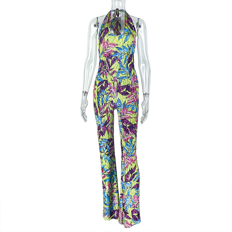 The "Gardenia" Halter Backless Jumpsuit