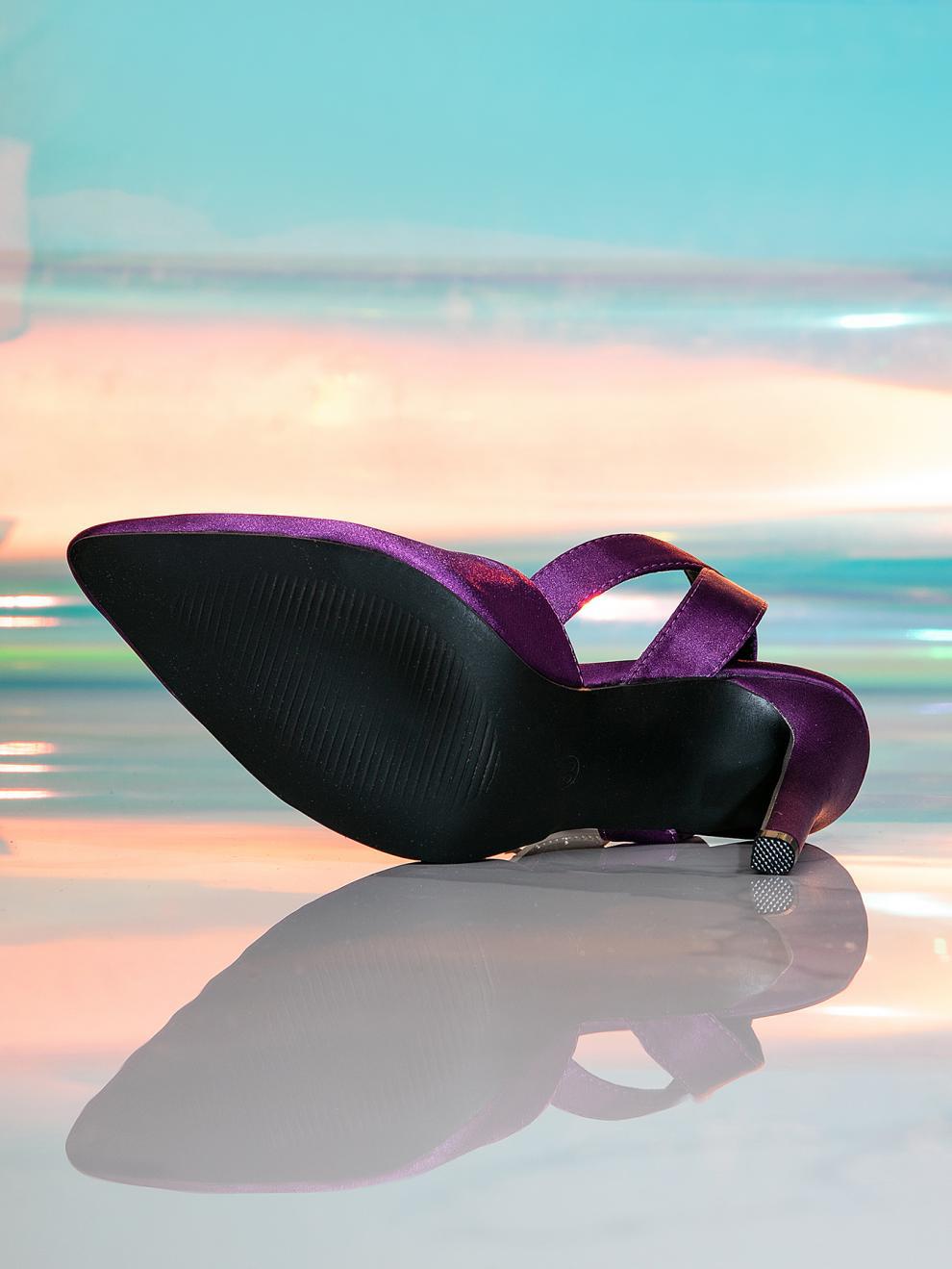 The "Gala" Cutout Satin Heels