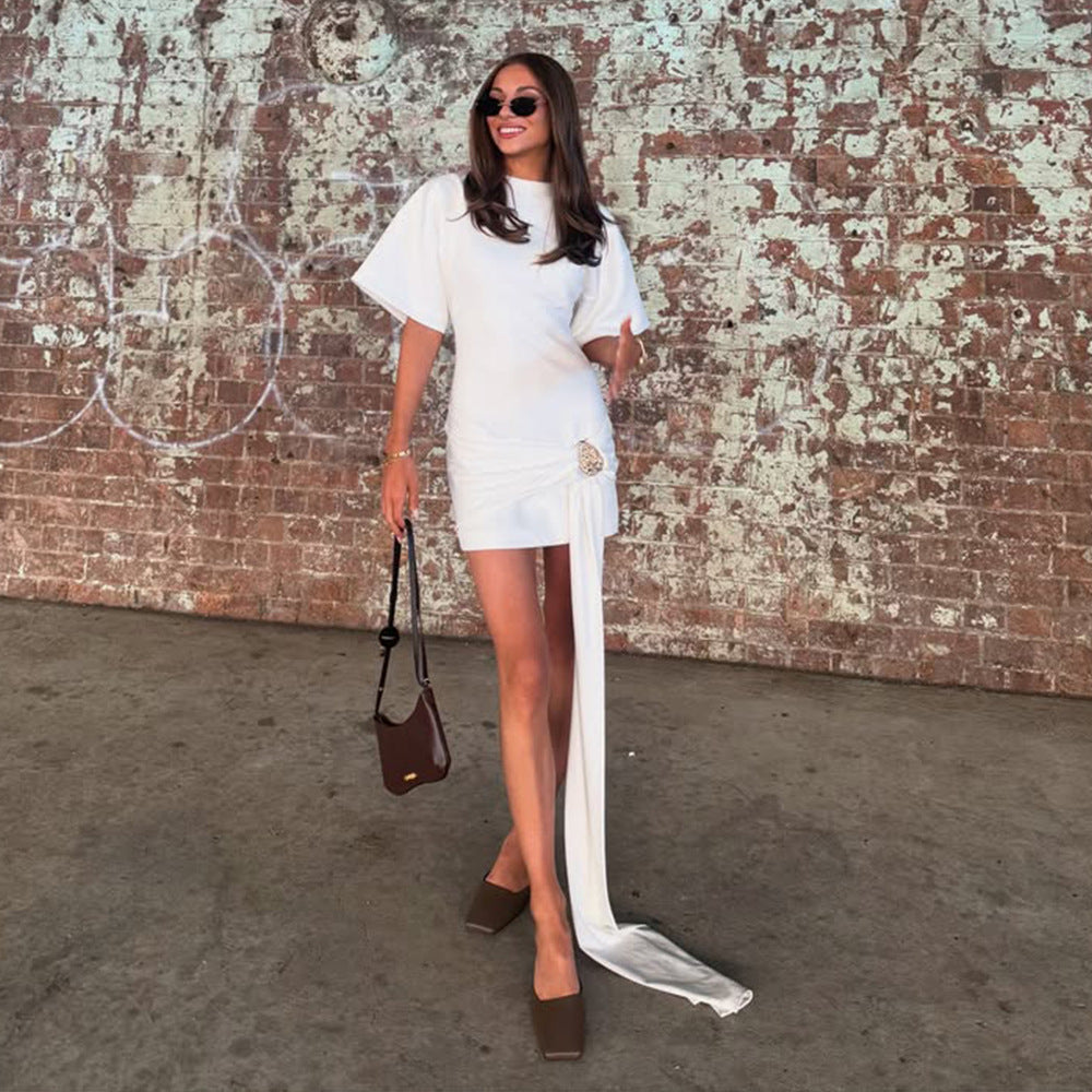 The Elegant Asymmetric Mini Dress