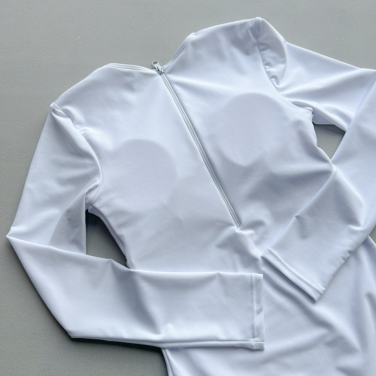 Long Sleeve One Piece Swimsuit - Zip Front Surf Suit for Women