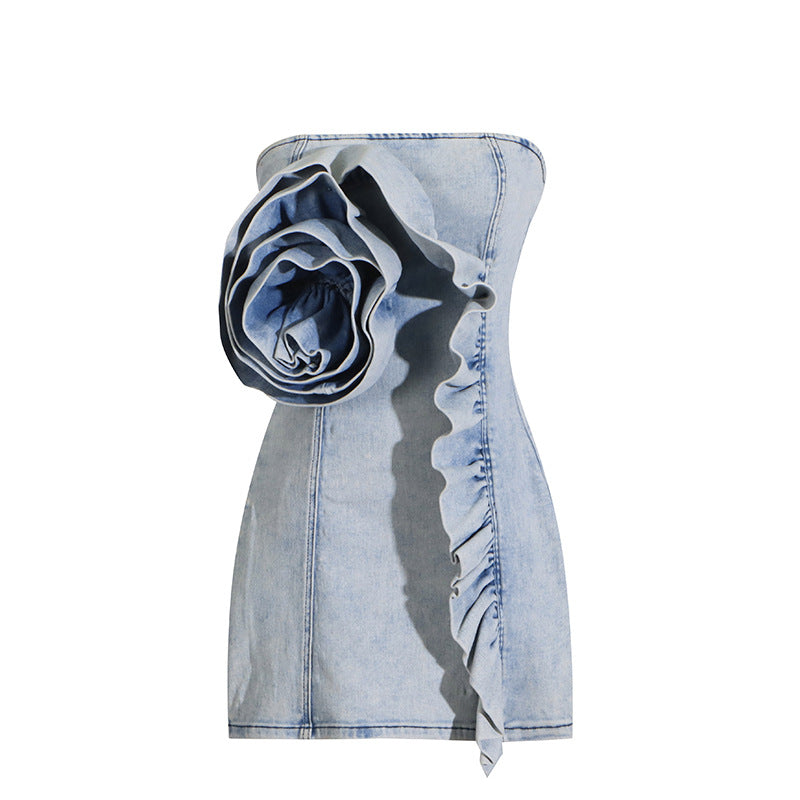 The Ruffled Denim Dress