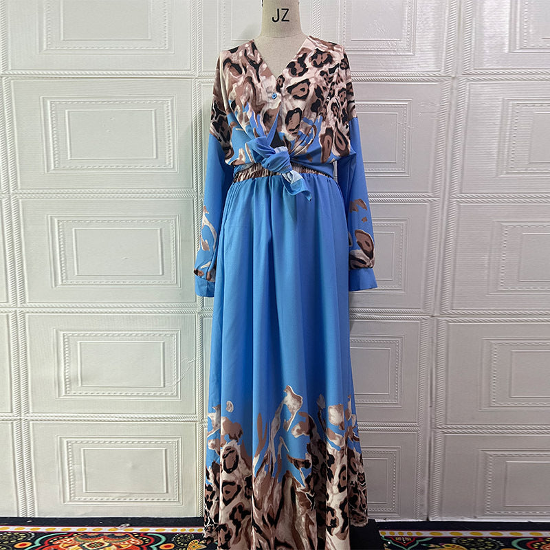 "The Serengeti" V-Neck Skirt Set
