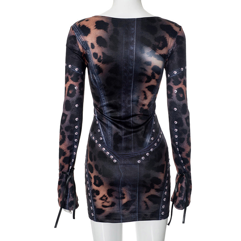 The Animal Print Bodycon Mini Dress