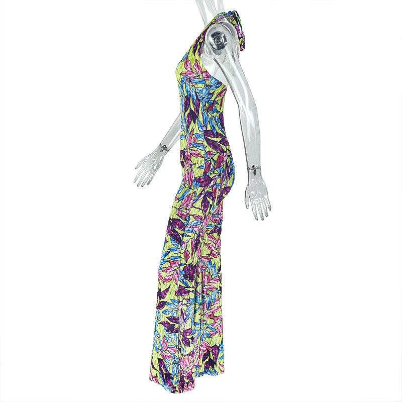 The "Gardenia" Halter Backless Jumpsuit
