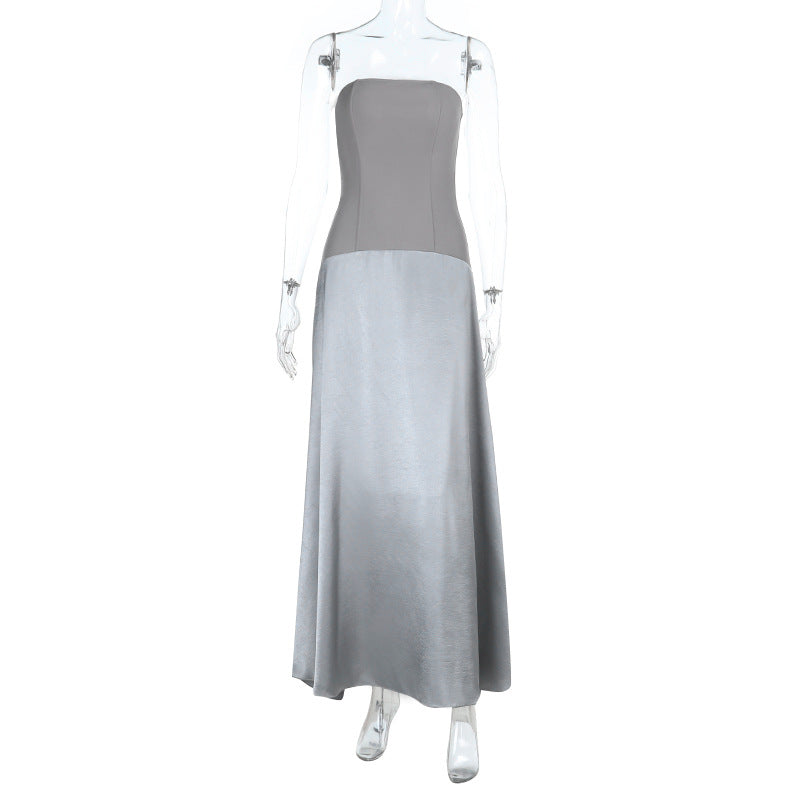 Strapless Satin Bodycon Dress