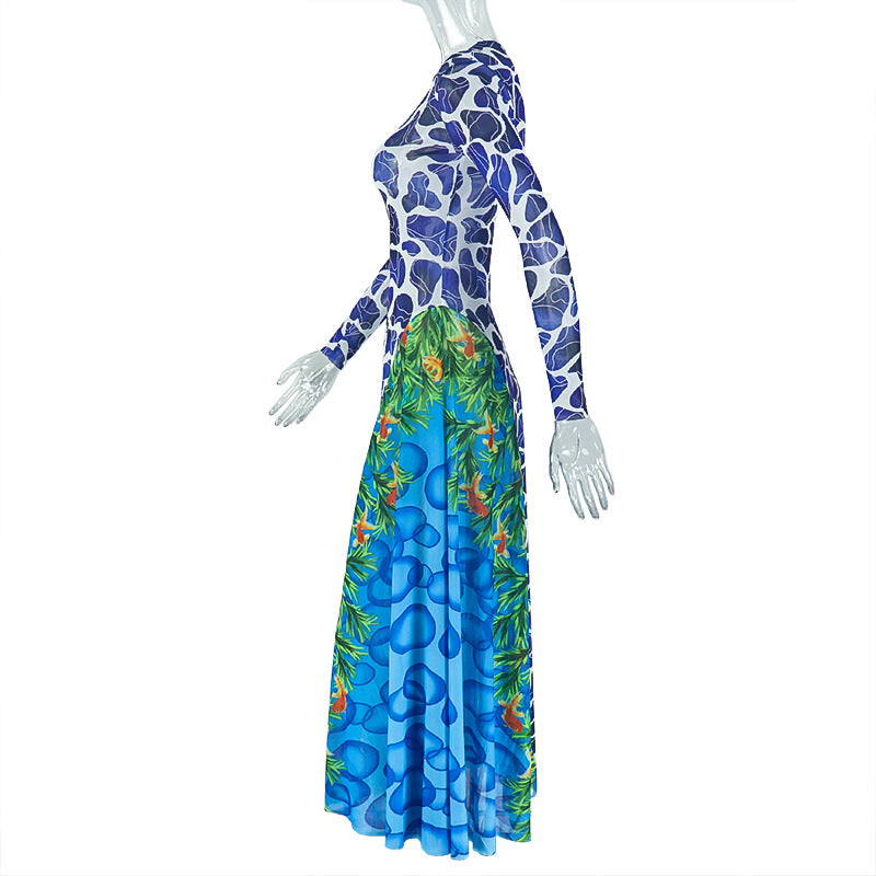 The Elegant Printed Maxi Dress