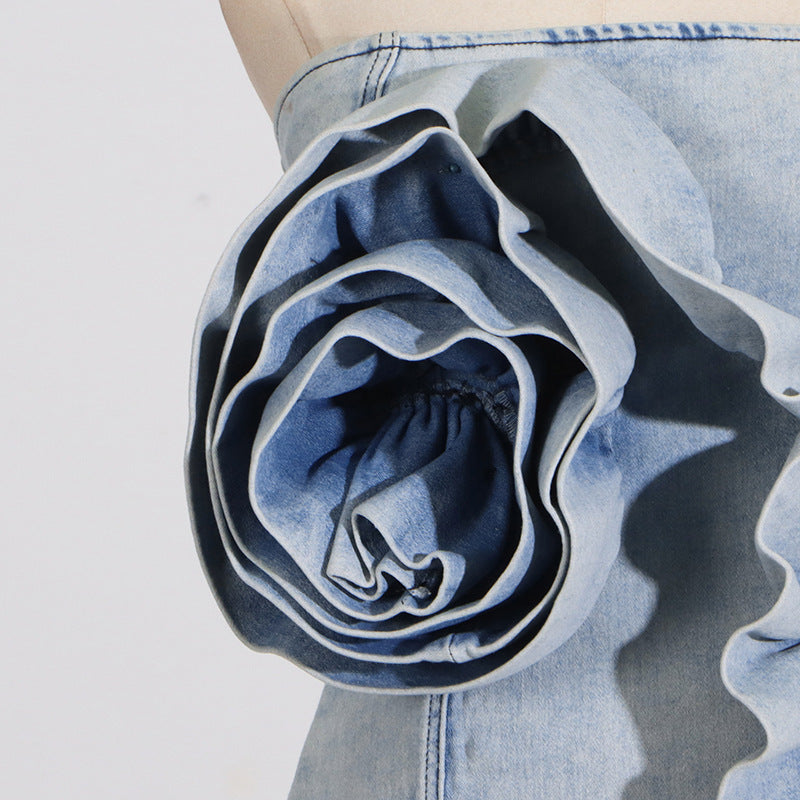 The Ruffled Denim Dress