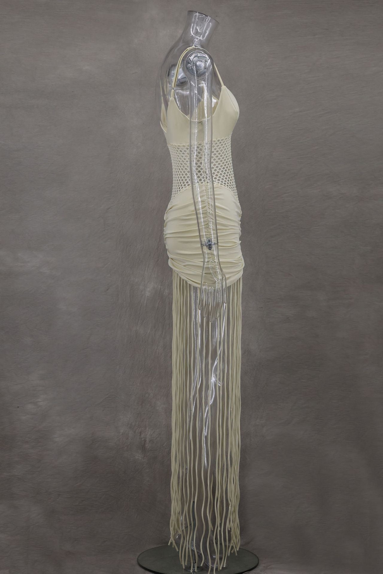 Sexy V-Neck Fringe Bodycon Maxi Dress - Party & Club