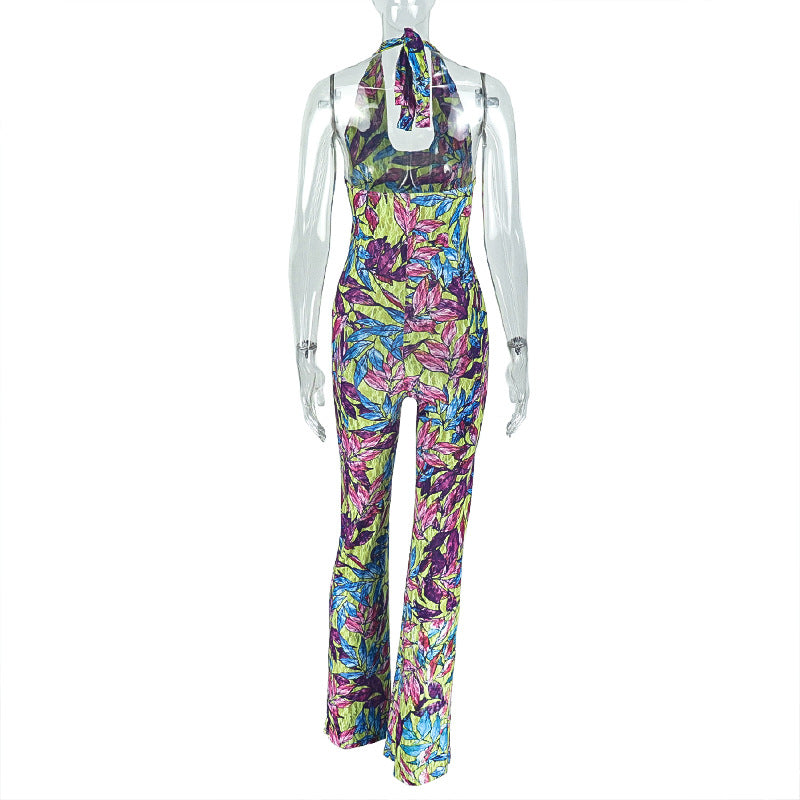 The "Gardenia" Halter Backless Jumpsuit