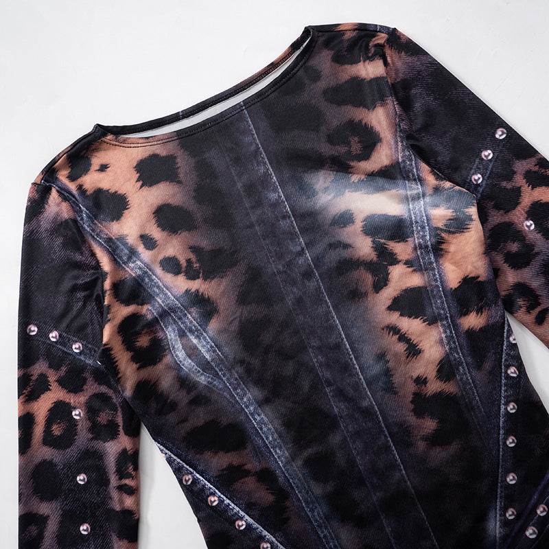The Animal Print Bodycon Mini Dress