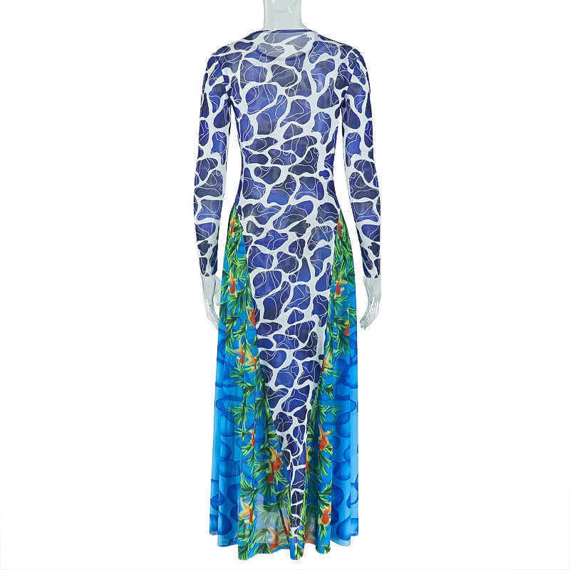 The Elegant Printed Maxi Dress