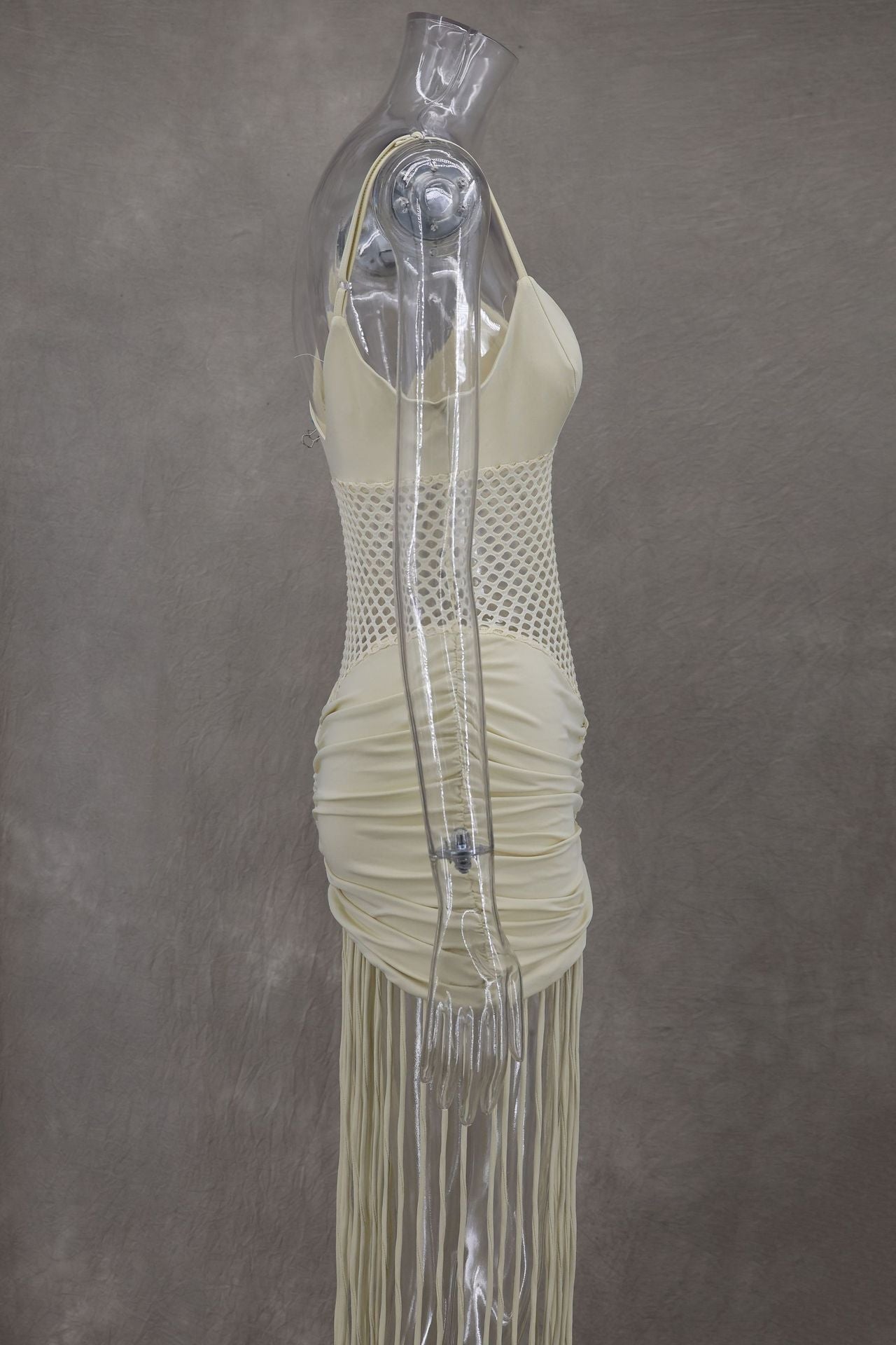 Sexy V-Neck Fringe Bodycon Maxi Dress - Party & Club