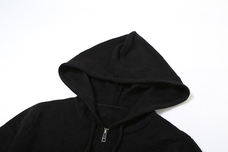 Hooded Zipper Cardigan & Pants Set