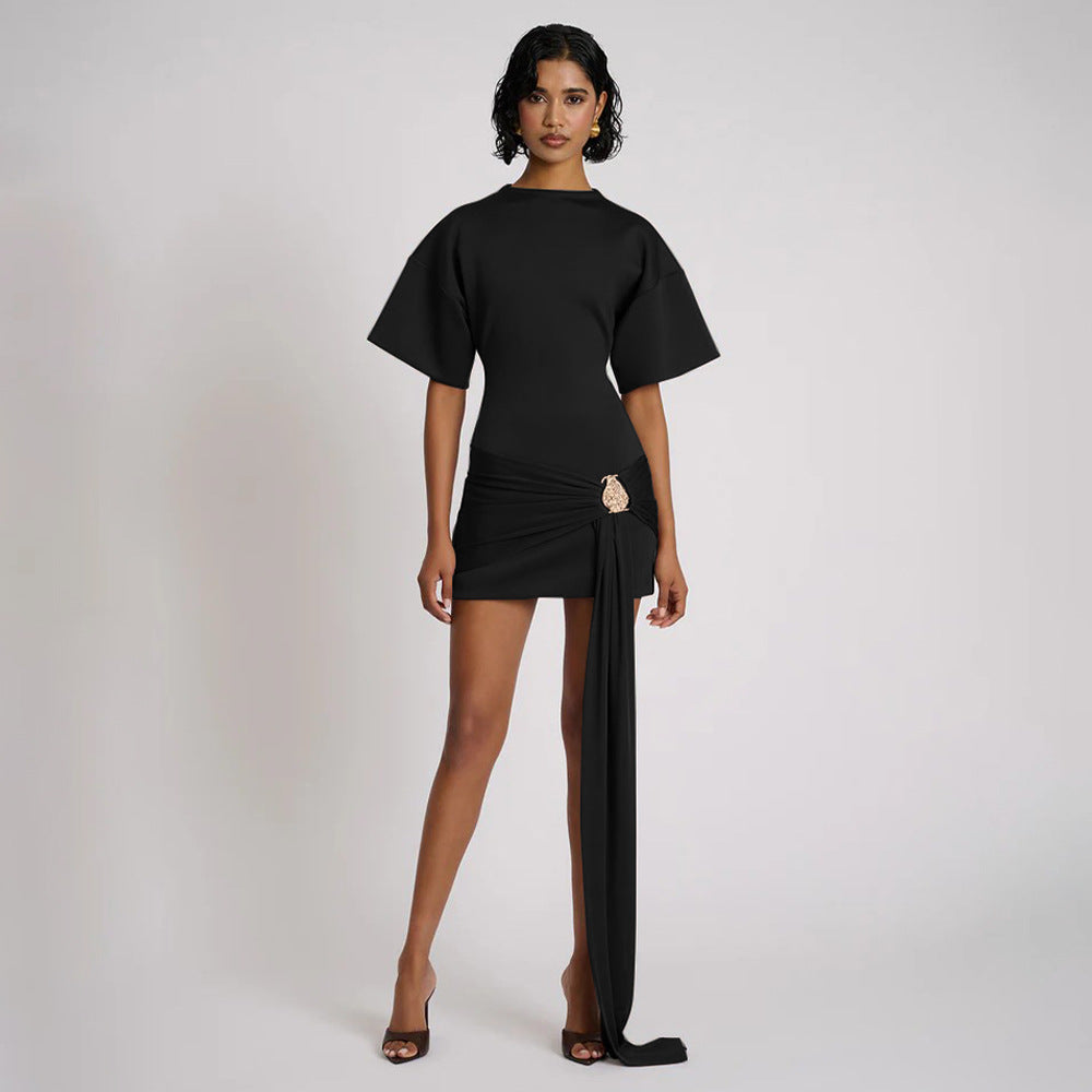 The Elegant Asymmetric Mini Dress