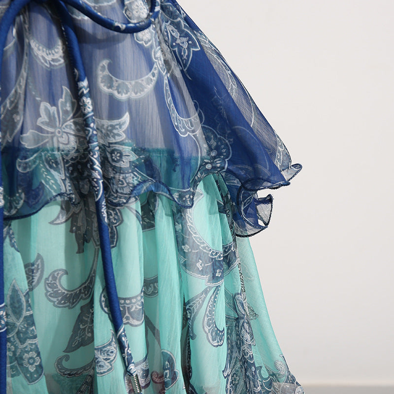 Boho Ruffled Maxi Dress – Elegant Floral Summer Style