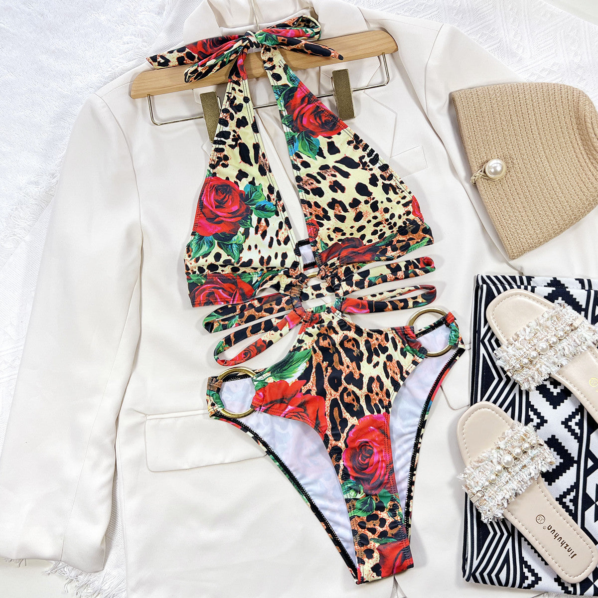Animal Print One-Piece Swimsuit