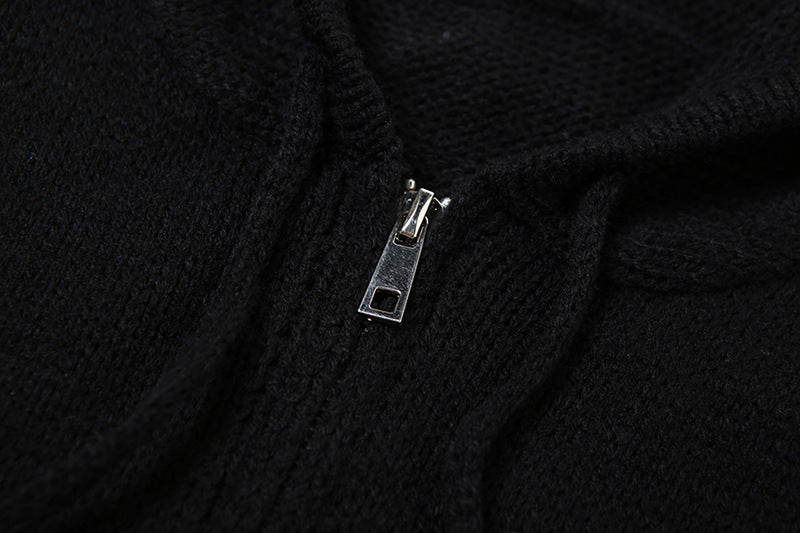 Hooded Zipper Cardigan & Pants Set