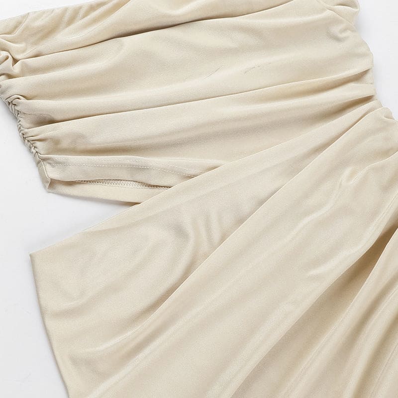 Midnight Allure Strapless Midi Dress