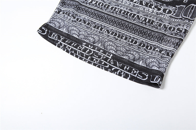 Vintage-Inspired Printed Crop Top