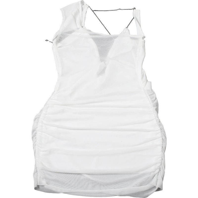 Sexy One Shoulder Cutout Mini Dress - Ruched Bodycon Party Dress