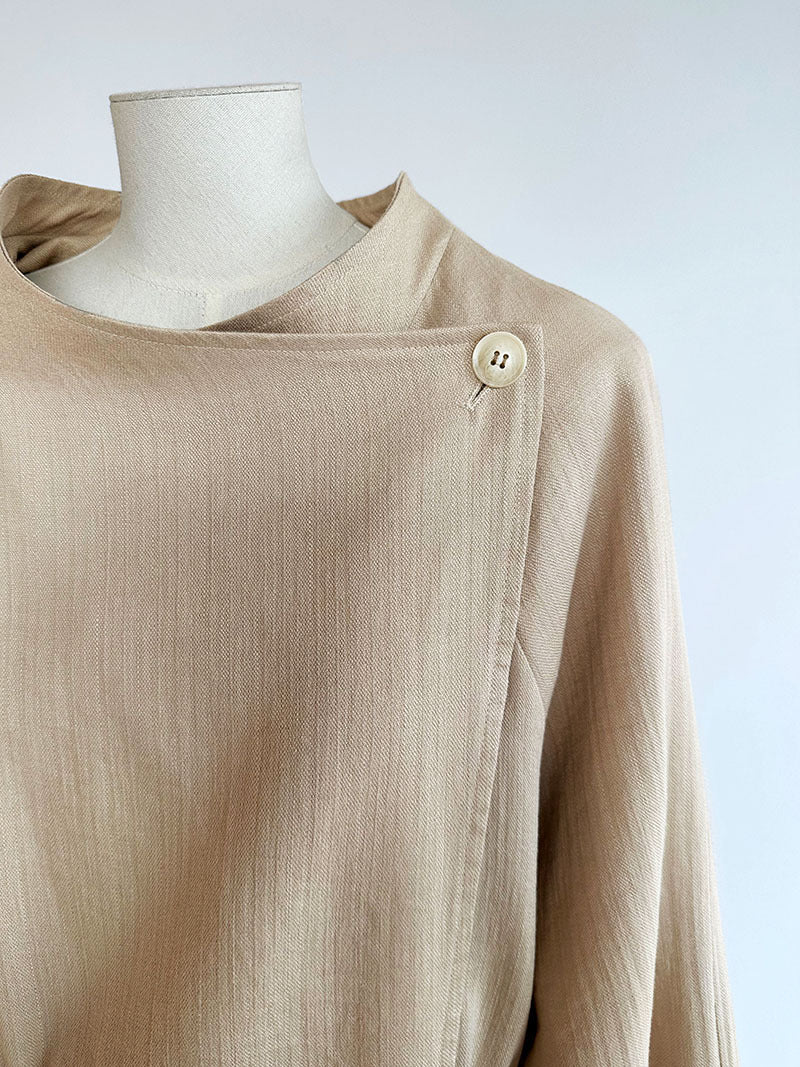The Faux Linen Trench Coat